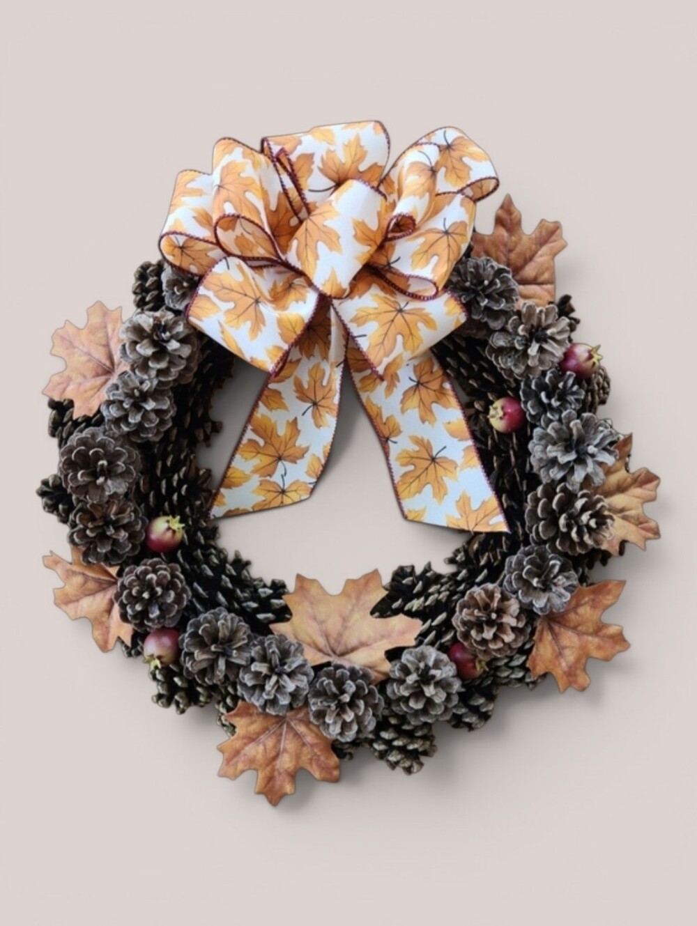 Rustic Falling Leaves Autumn Foliage Fall Wreath